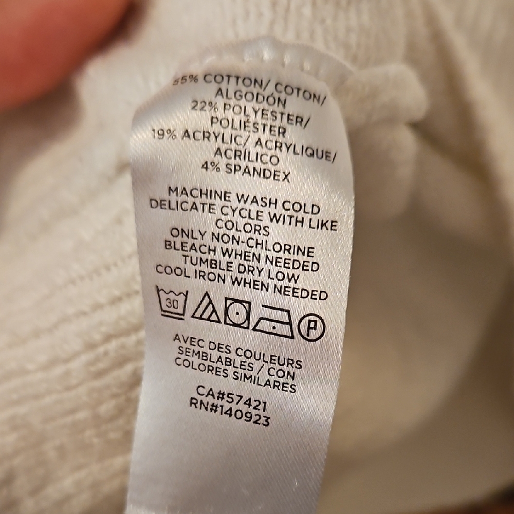 LOFT Boat Neck White Sweater - Picture 4 of 4